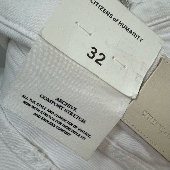 NWT Citizens of Humanity Ella Mid Rise Cropped Jeans Moonglow White Size 32 - Picture 13 of 15
